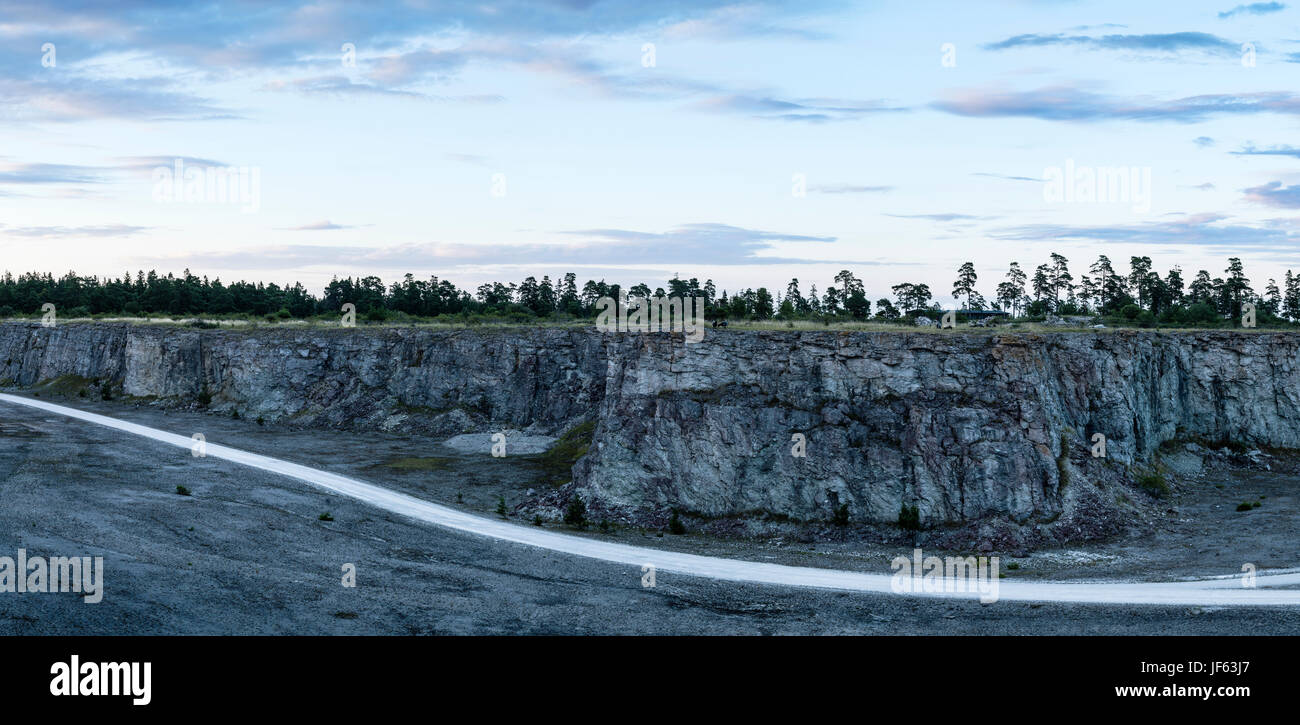 Road near cliff Stock Photo Alamy