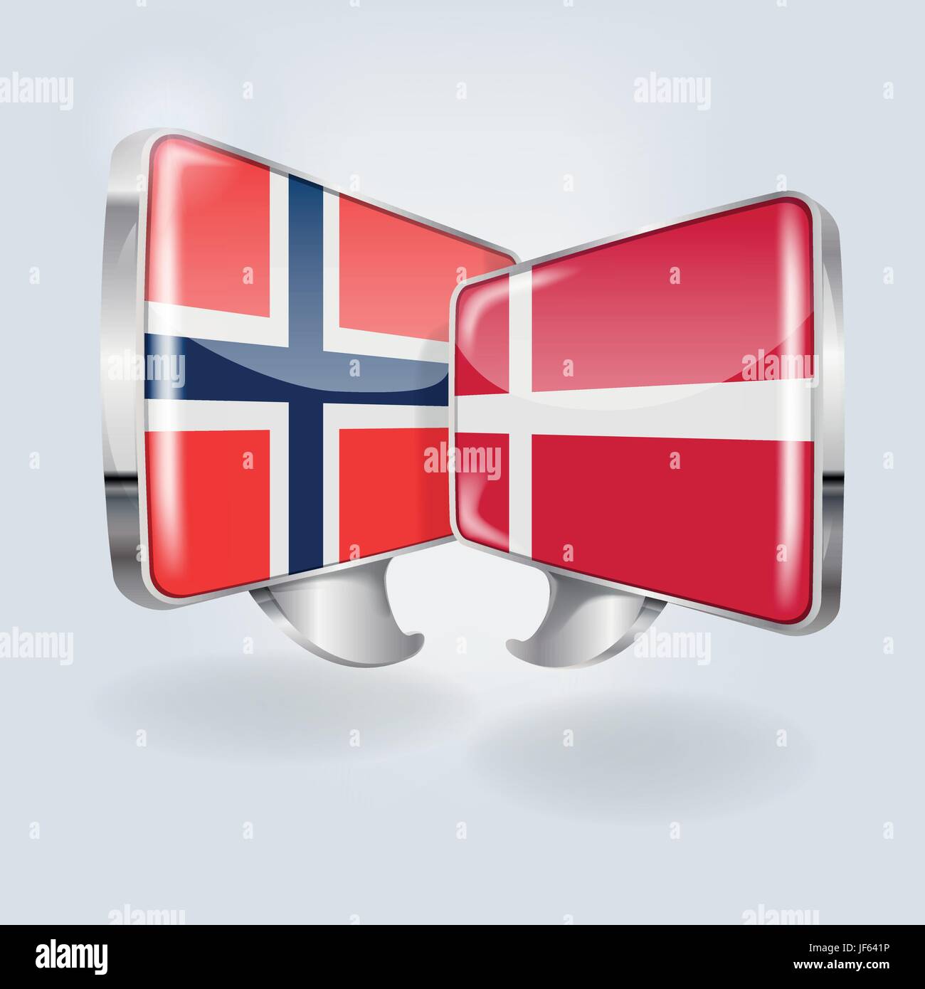 speech in norwegian and danish Stock Vector