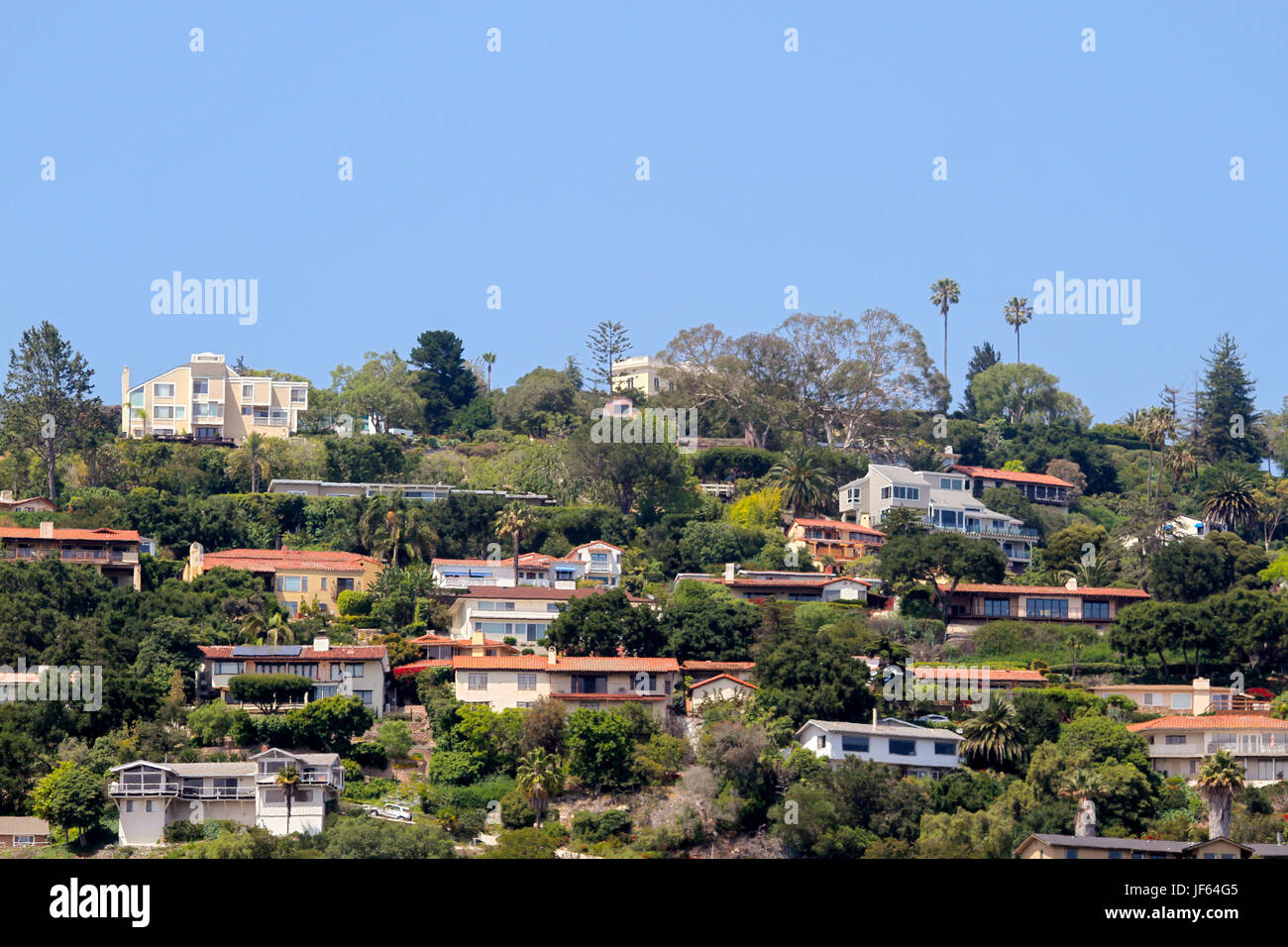 Homes on the hillside, Santa Barbara, California, United States, North