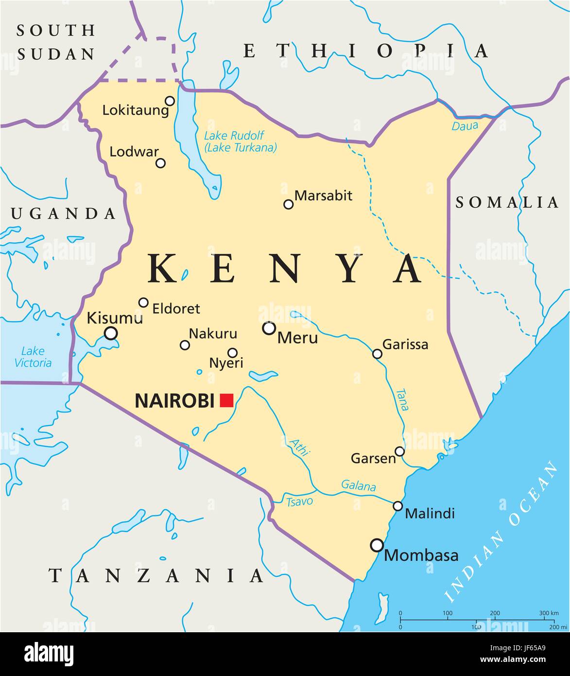 World Map Kenya Africa