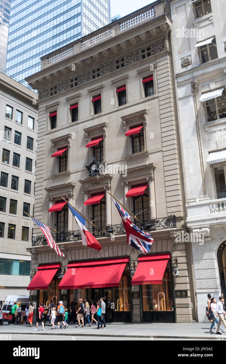 Cartier Store at Fifth Avenue New York City Editorial Photography