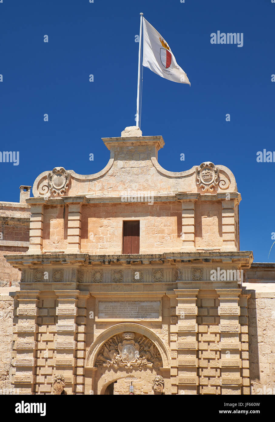 The Main Gate (Mdina Gate), Mdina. Malta Stock Photo - Alamy