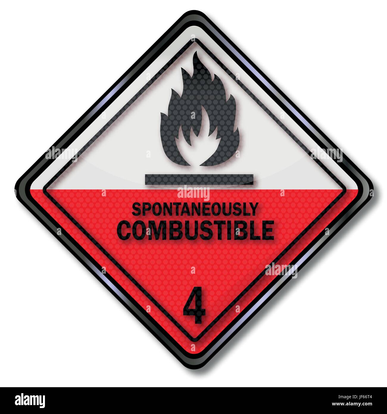 danger sign spontaneous combustion Stock Vector