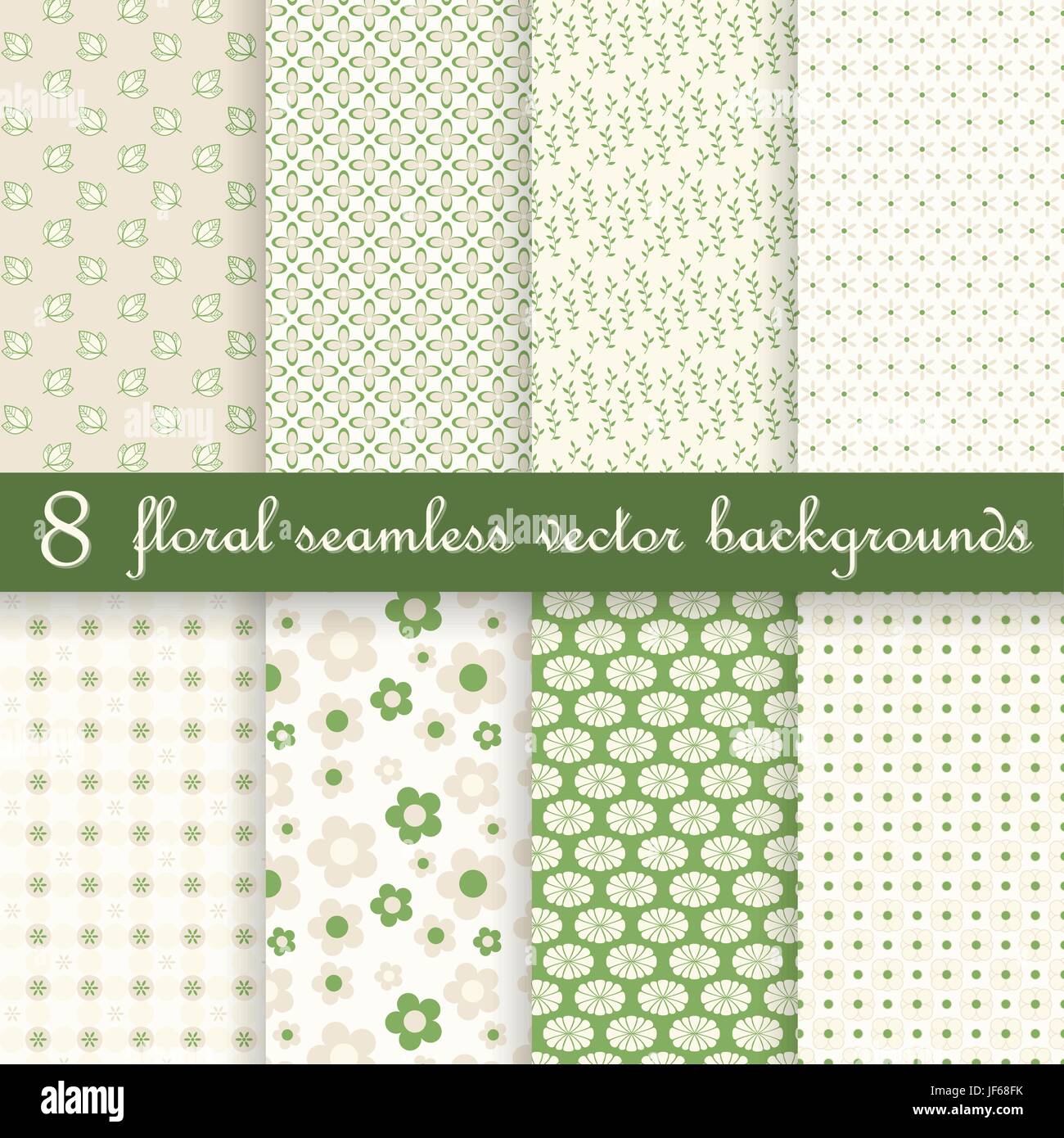 collection seamless floral backgrounds Stock Vector Image & Art - Alamy