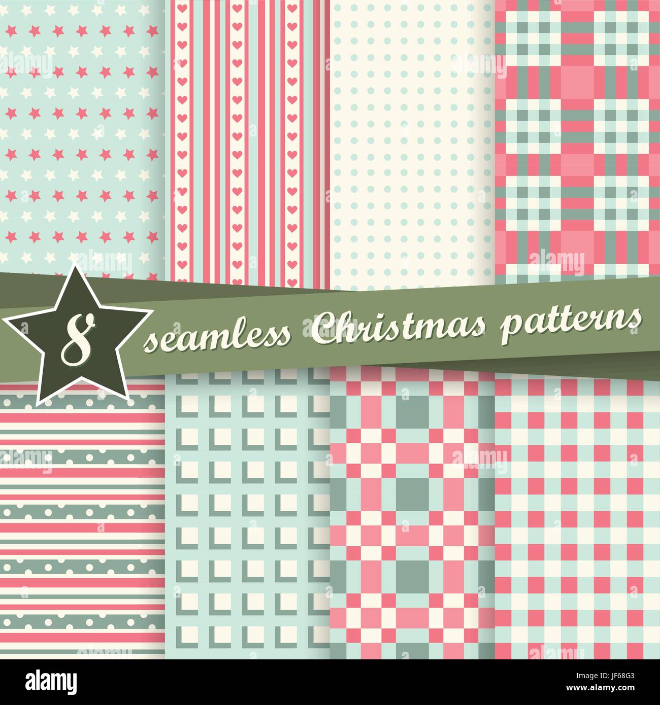 collection seamless christmas backgrounds Stock Vector Image & Art - Alamy