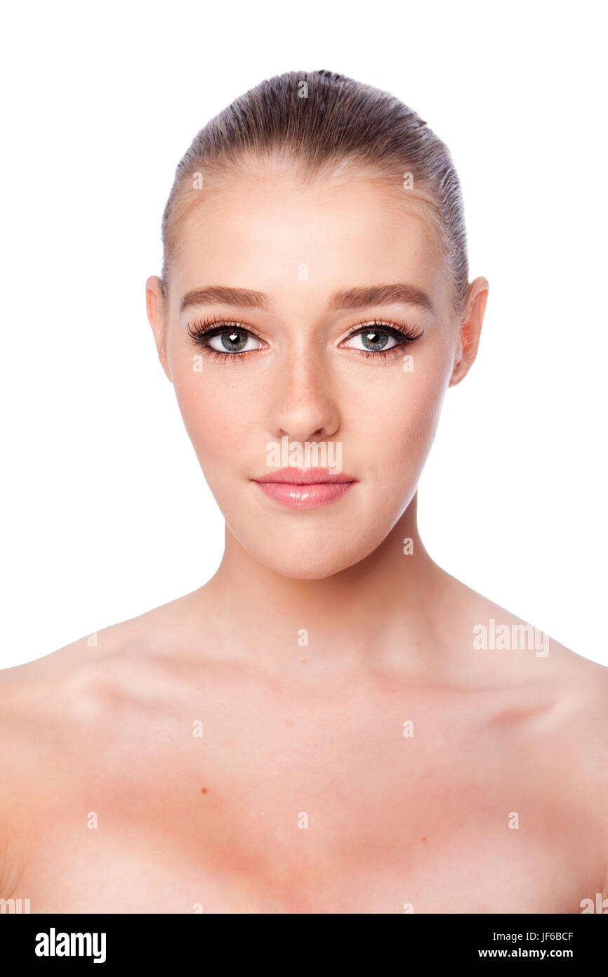 Beauty cosmetics female face Stock Photo