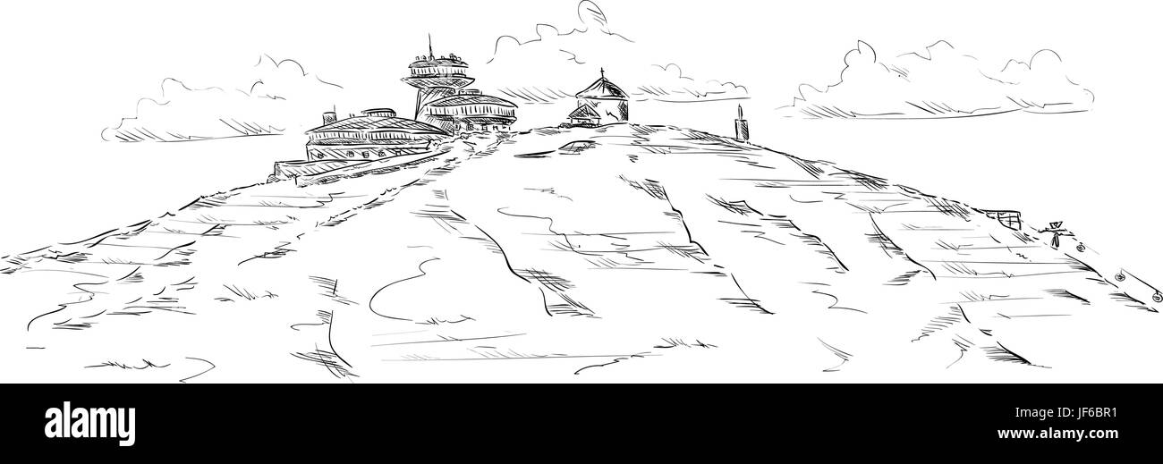 How to Draw Winter Season Scenery  Easy Drawing of Hill Station  Snow  Skier Drawing  YouTube