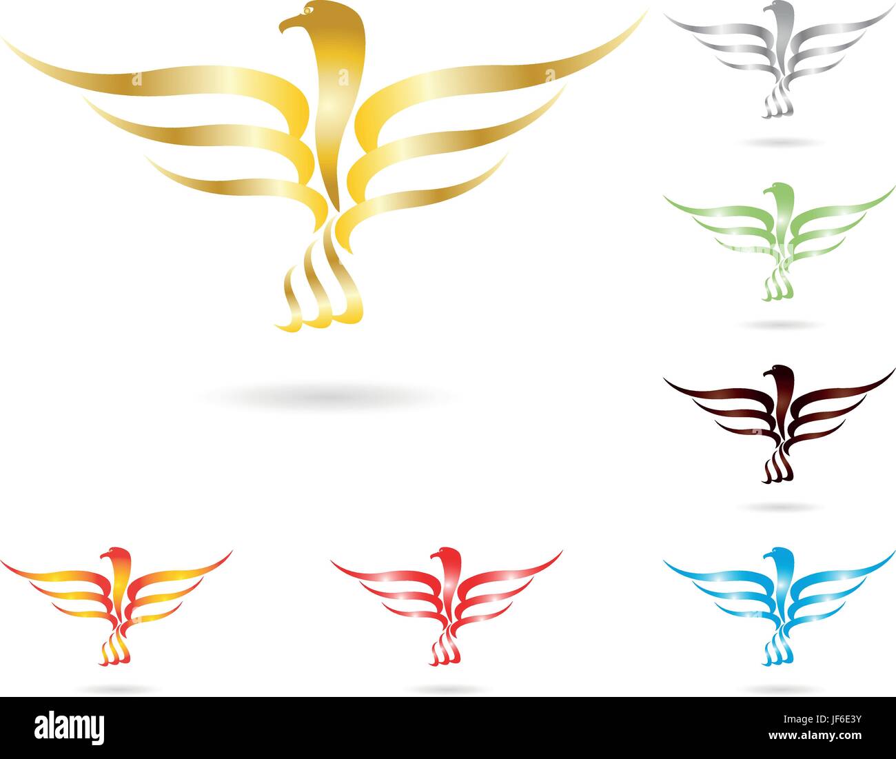 animal, bird, birds, eagle, emblem, logogram, nature, motion, postponement, Stock Vector