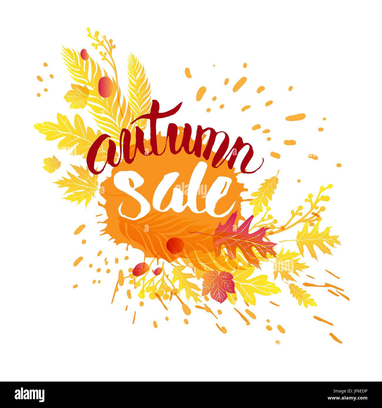 Autumn sale design Stock Vector