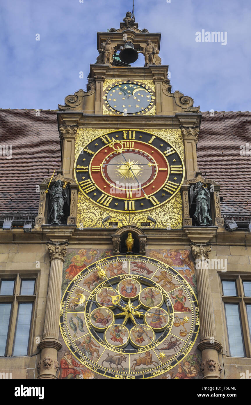 Astronomical Clock in Heilbronn, Germany Stock Photo