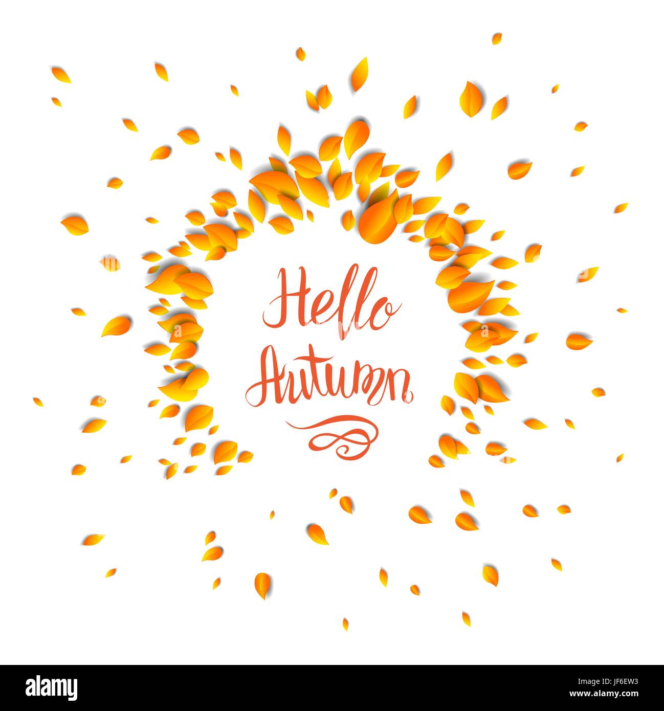Vector lettering hello fall Stock Vector Images Alamy
