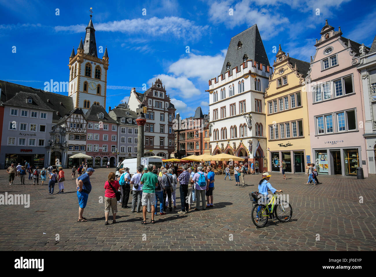 Main Market, Trier, Rhineland-Palatinate, Germany, Europe, Hauptmarkt, Trier, Rheinland-Pfalz, Deutschland, Europa Stock Photo