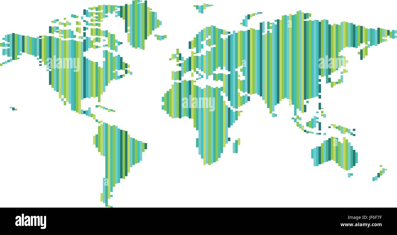 world map pixel vector Stock Vector Image & Art - Alamy