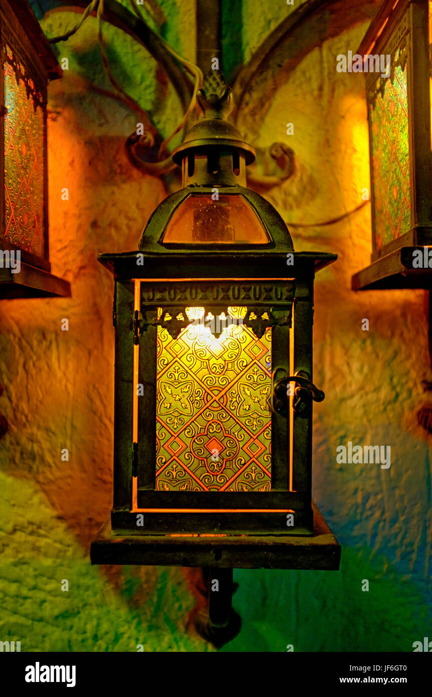 Close up shot of an ornate lamp Stock Photo