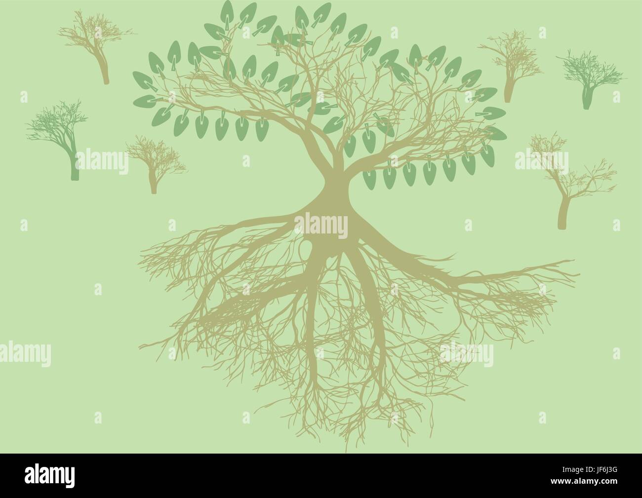 Tree Stem Graphiv Tree root illustration hi-res stock photography and images - Alamy