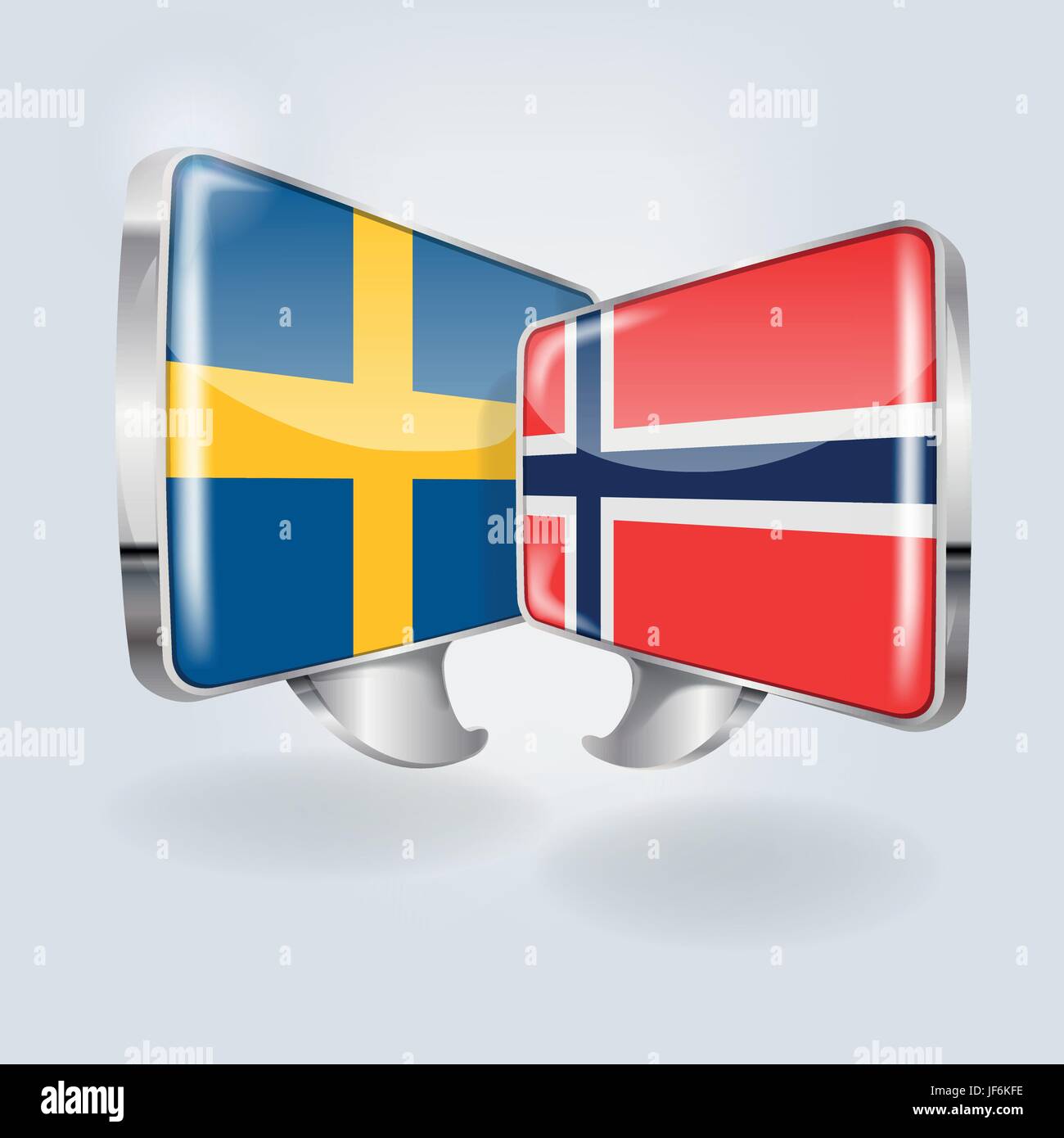 speech in swedish and norwegian Stock Vector
