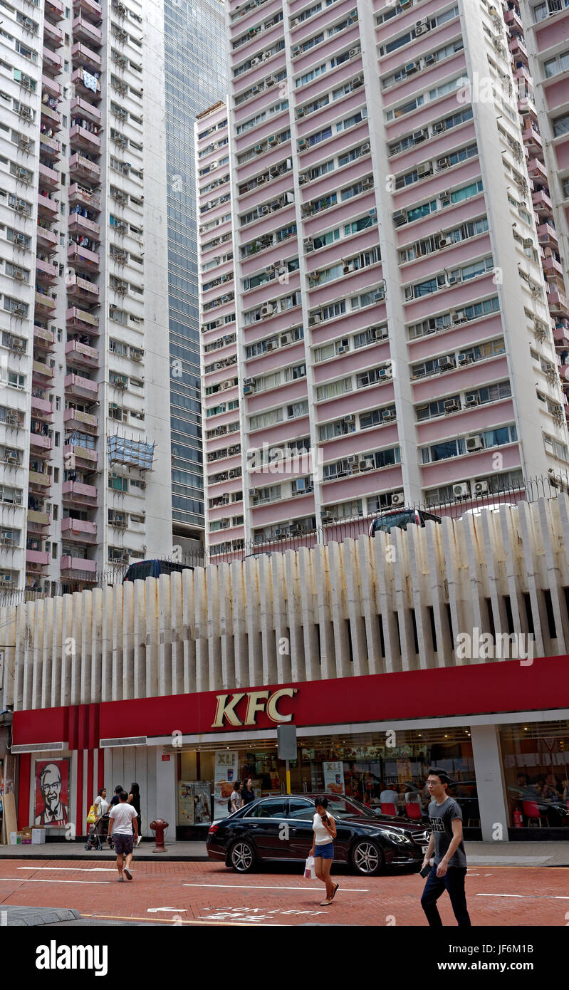 The crowded accommodation of Hong Kong Stock Photo