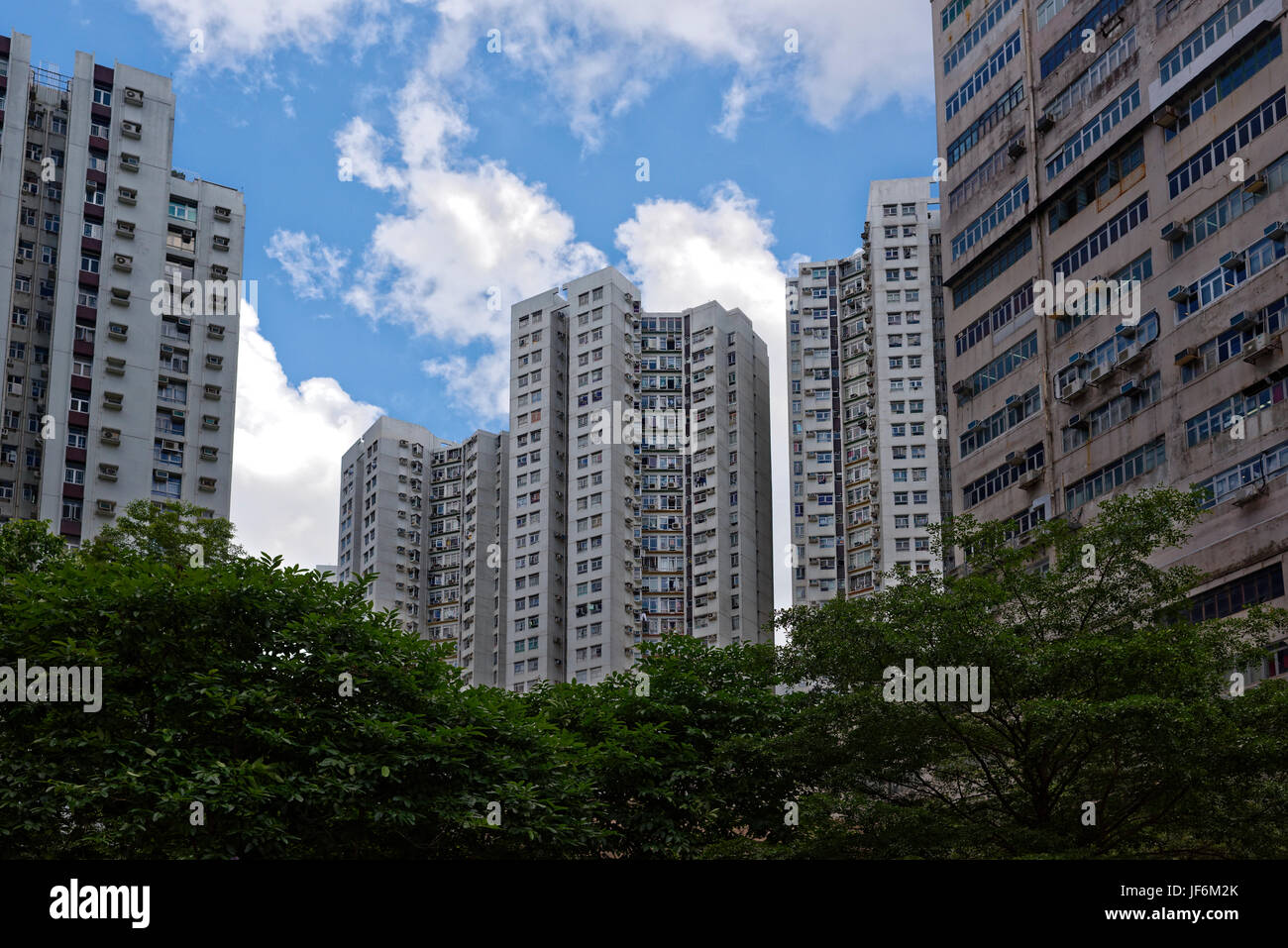 The crowded accommodation of Hong Kong Stock Photo