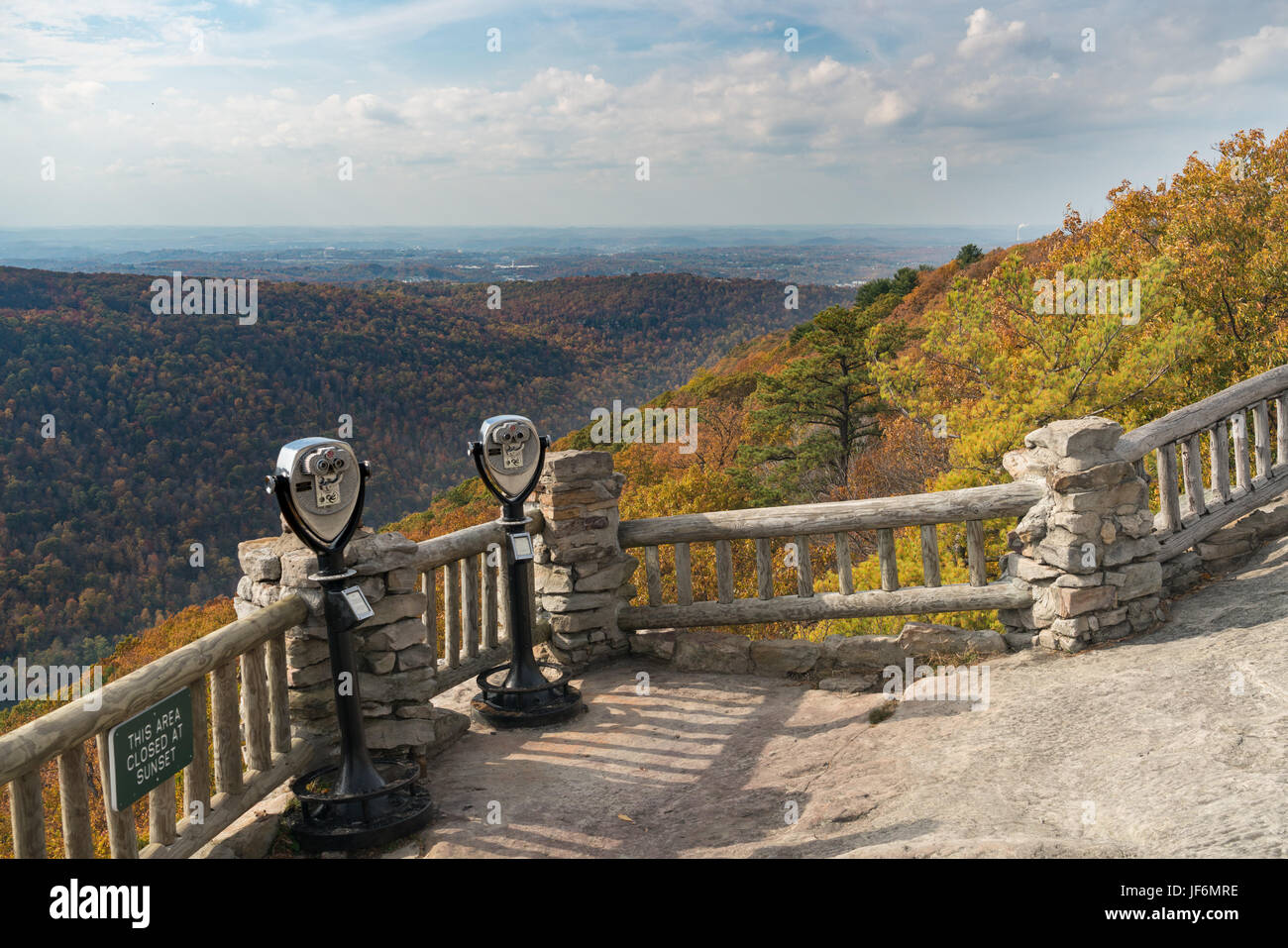 Coin operated binoculars at Coopers Rock Stock Photo