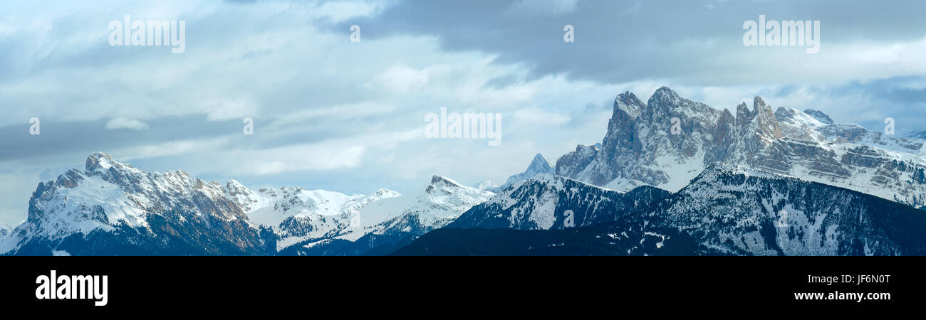 Beautiful winter mountain panorama Stock Photo