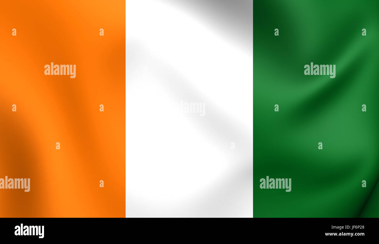 3D Flag of the Ivory Coast Stock Photo - Alamy