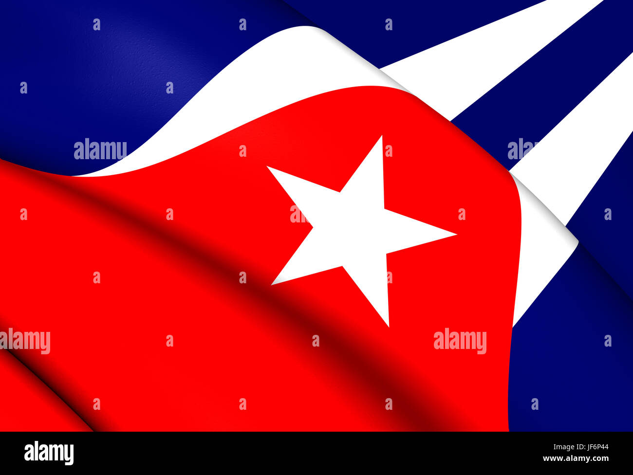 Flag of Cuba. Stock Photo