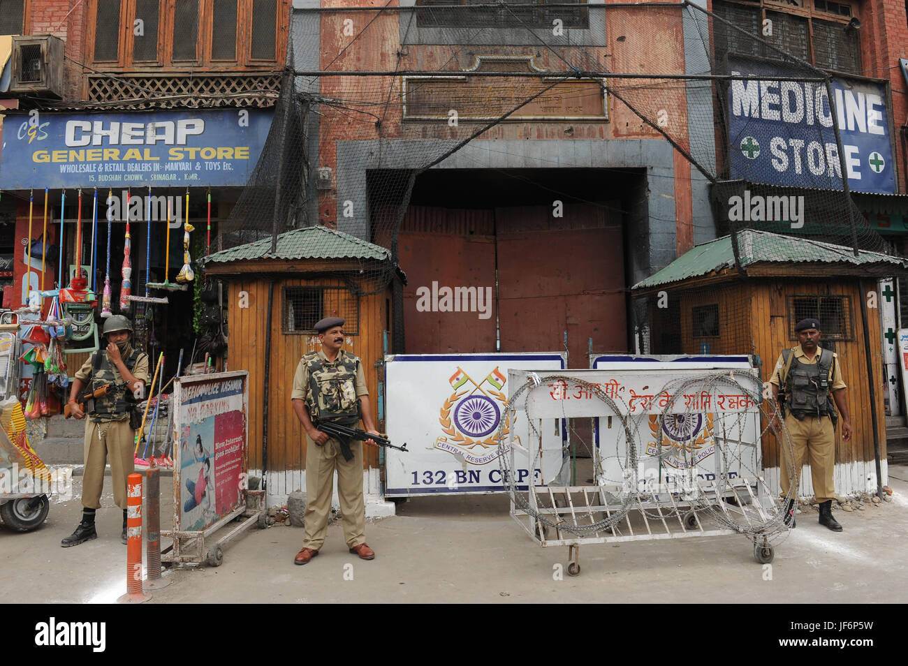 Policeman, Srinagar, jammu Kashmir, india, asia Stock Photo