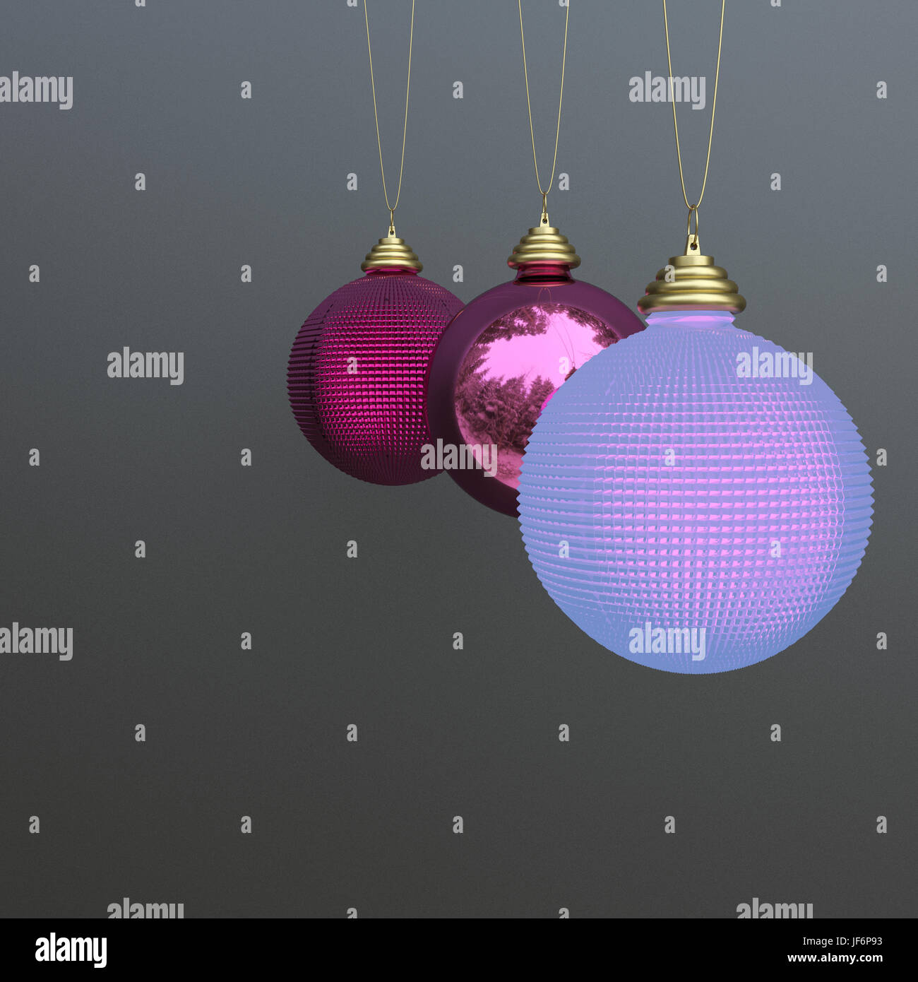 Christmas balls with dark background Stock Photo