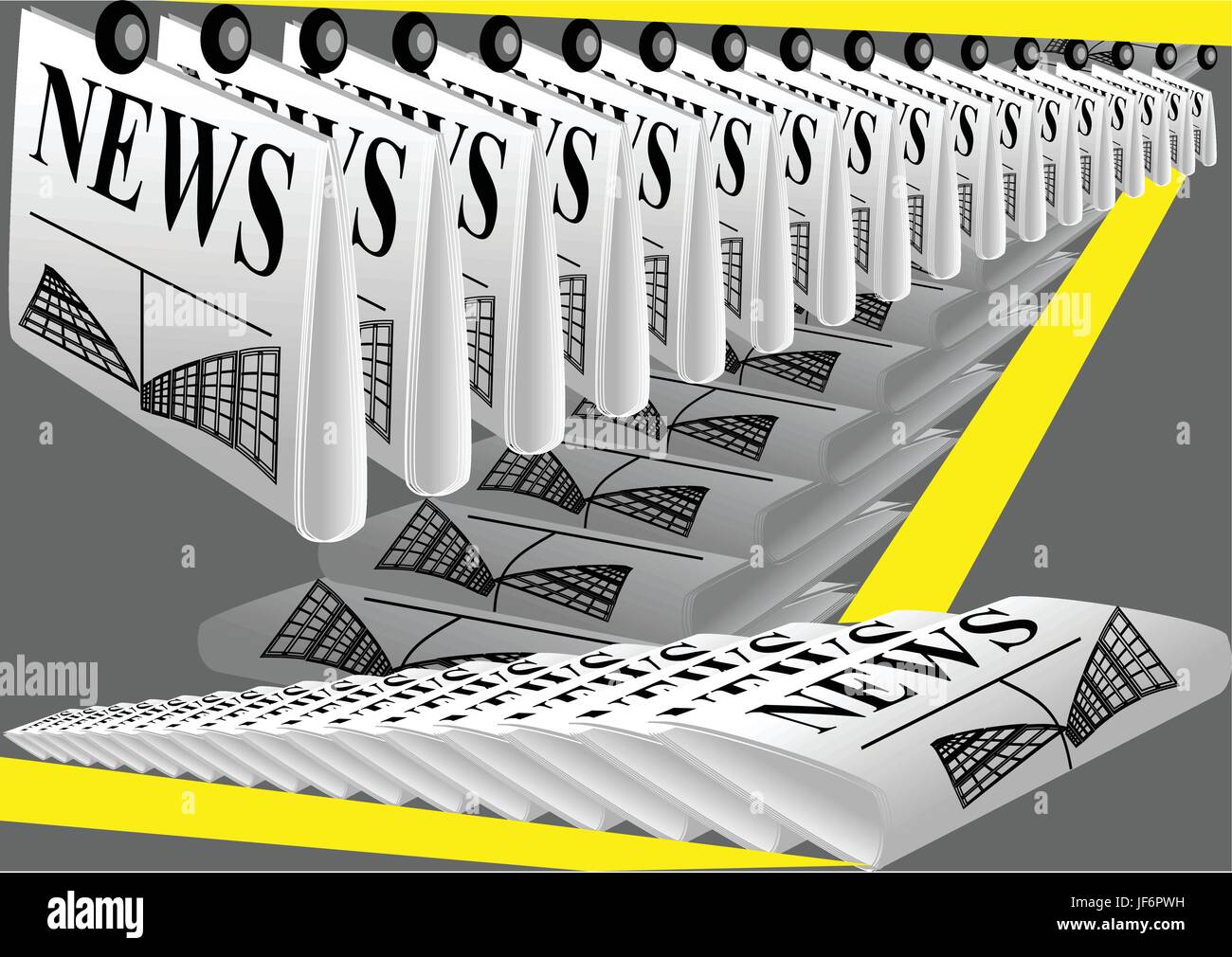 newspaper, journal, order, closeup, industry, industrial, machinery