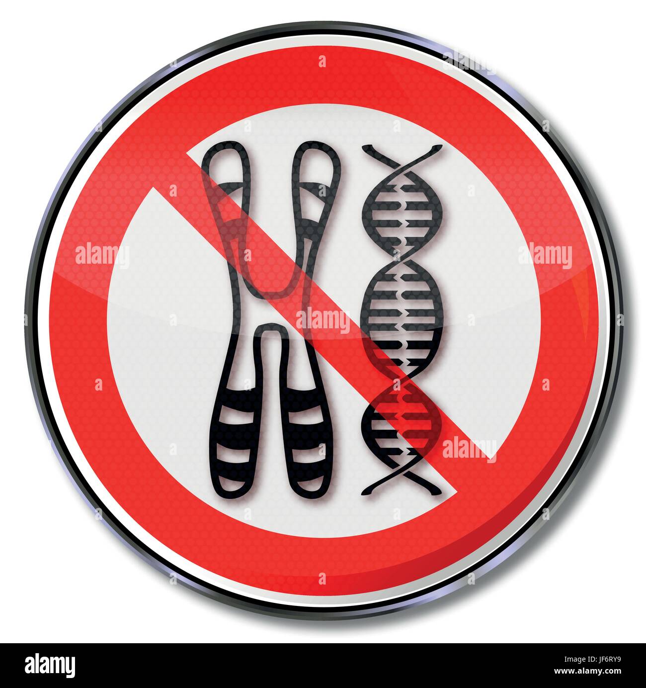 sign with chromosome and dna Stock Vector