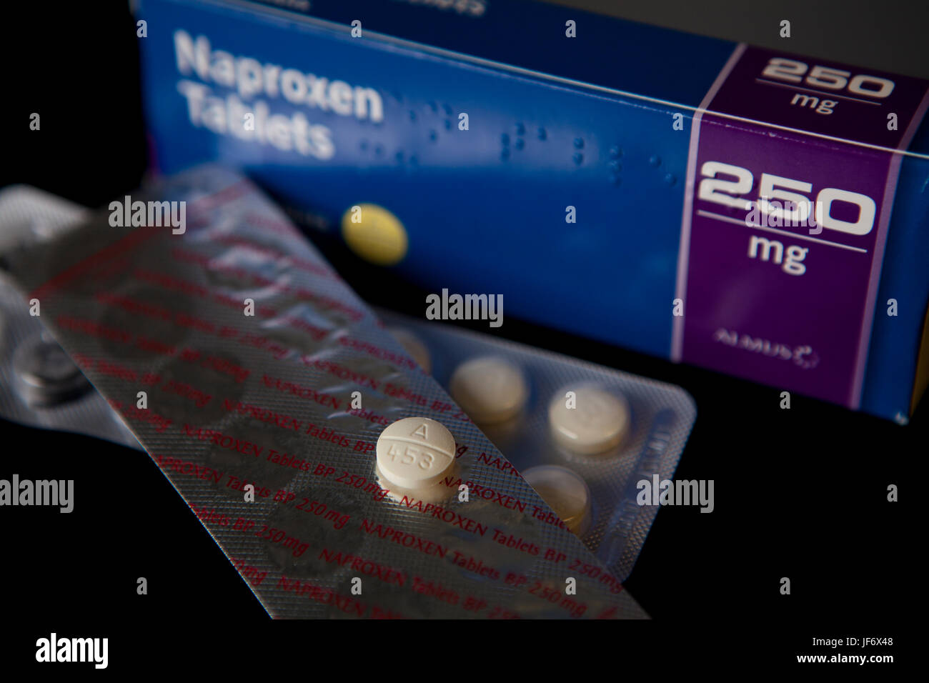 Naproxen 250mg tablets Stock Photo