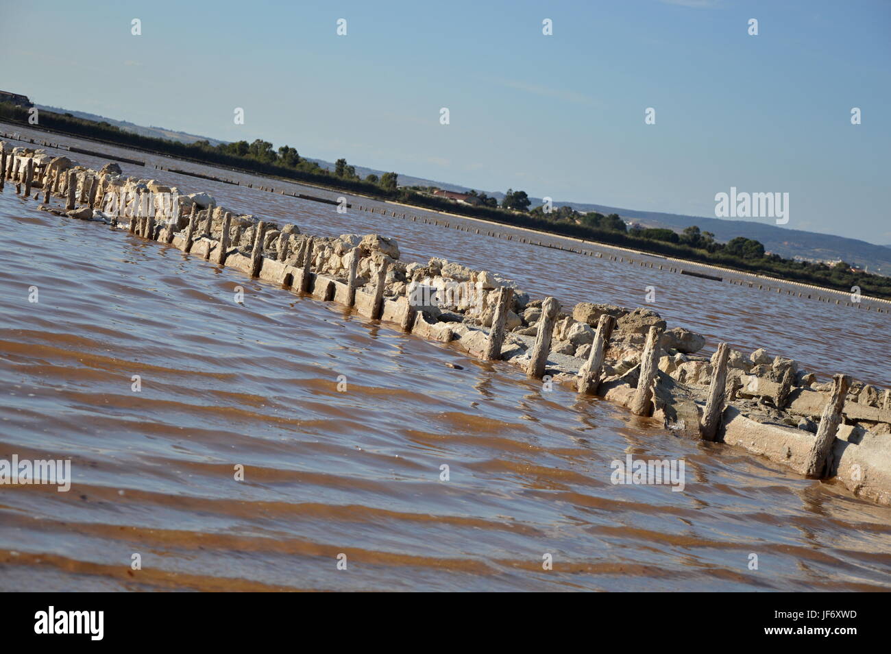 Saltworks, Sardinia, Italy Stock Photo