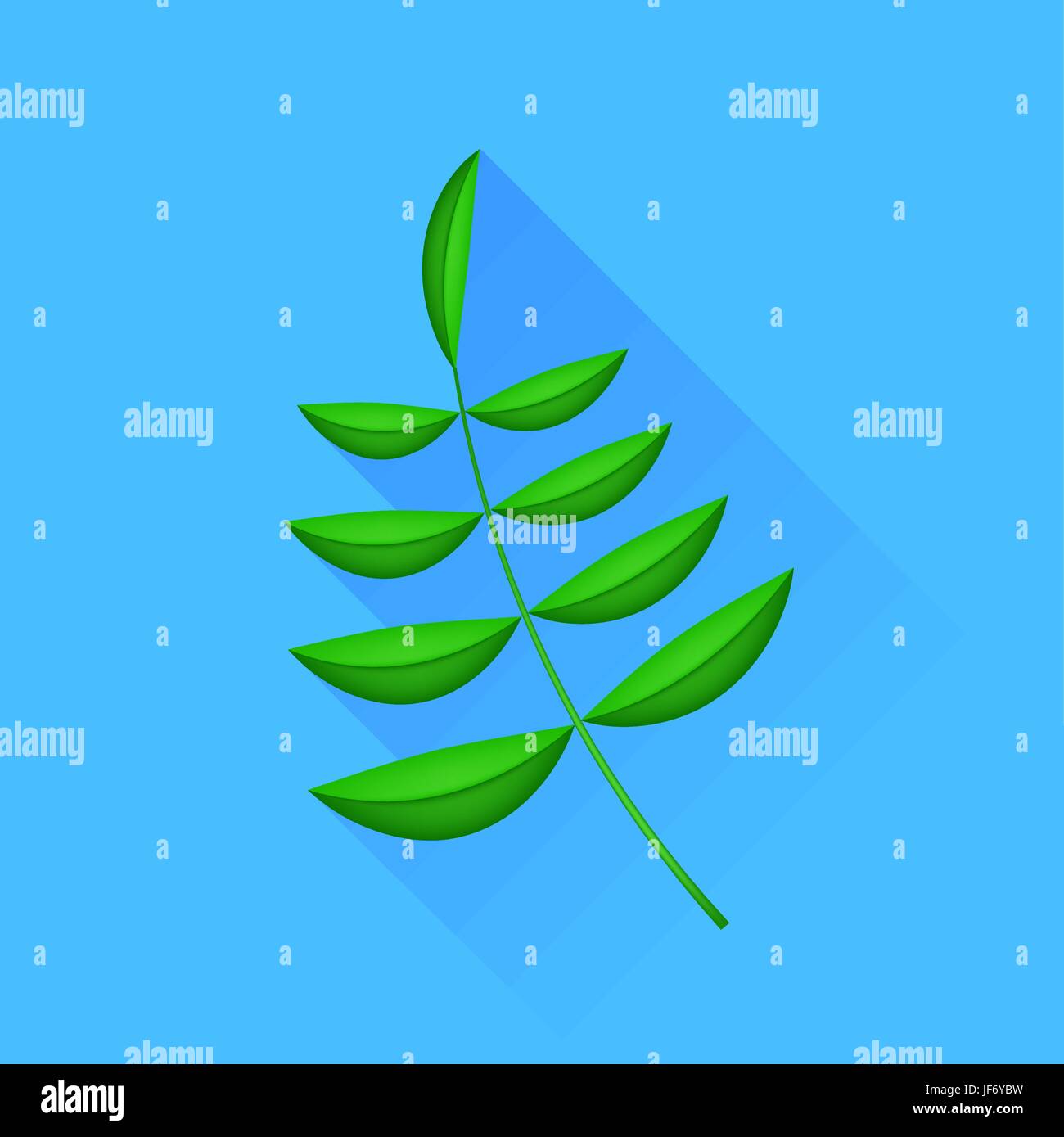 Single Fresh Green Leaf Stock Vector Image & Art - Alamy