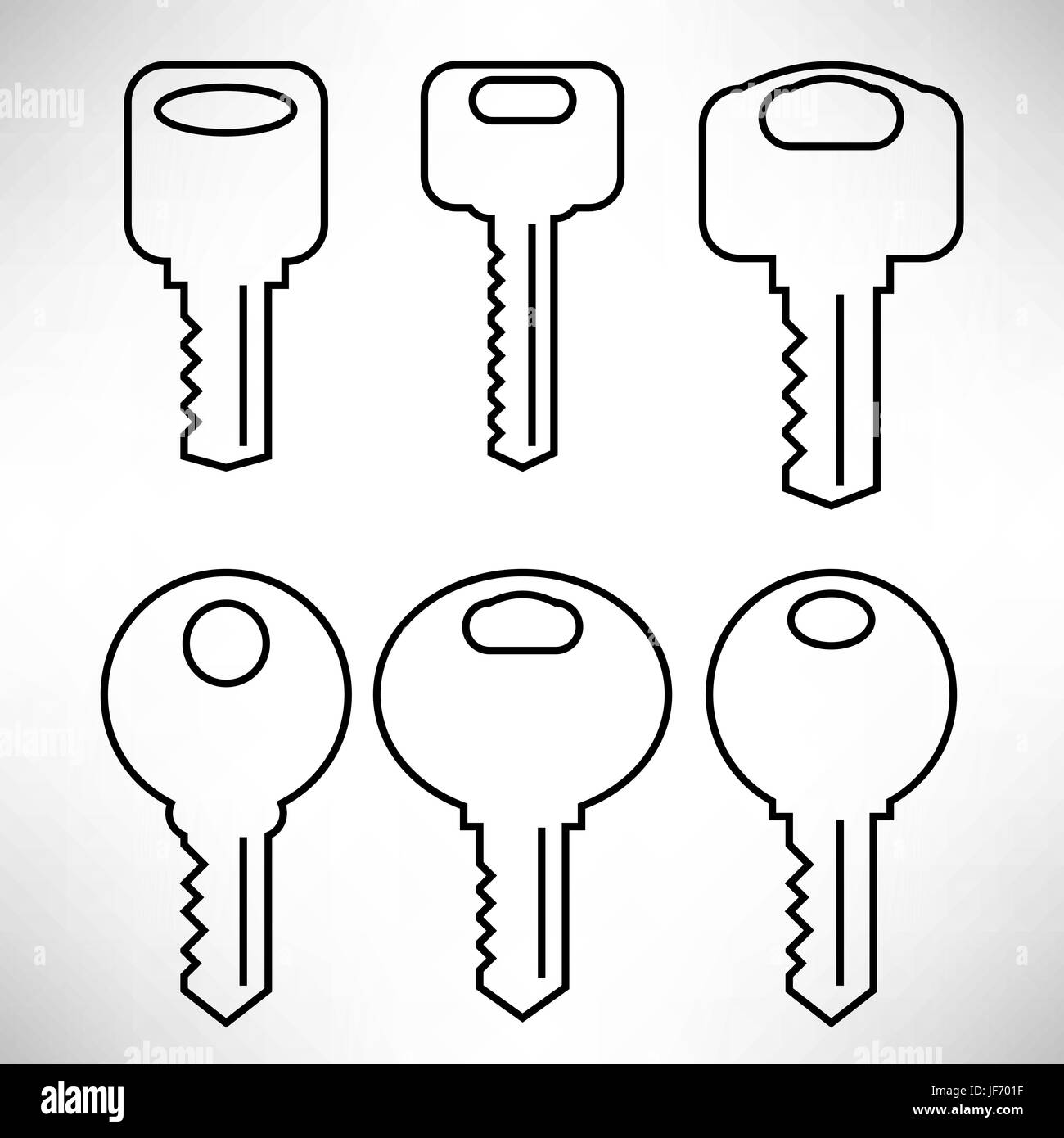 Key Icons Set Isolated on White Background Stock Vector Image & Art - Alamy