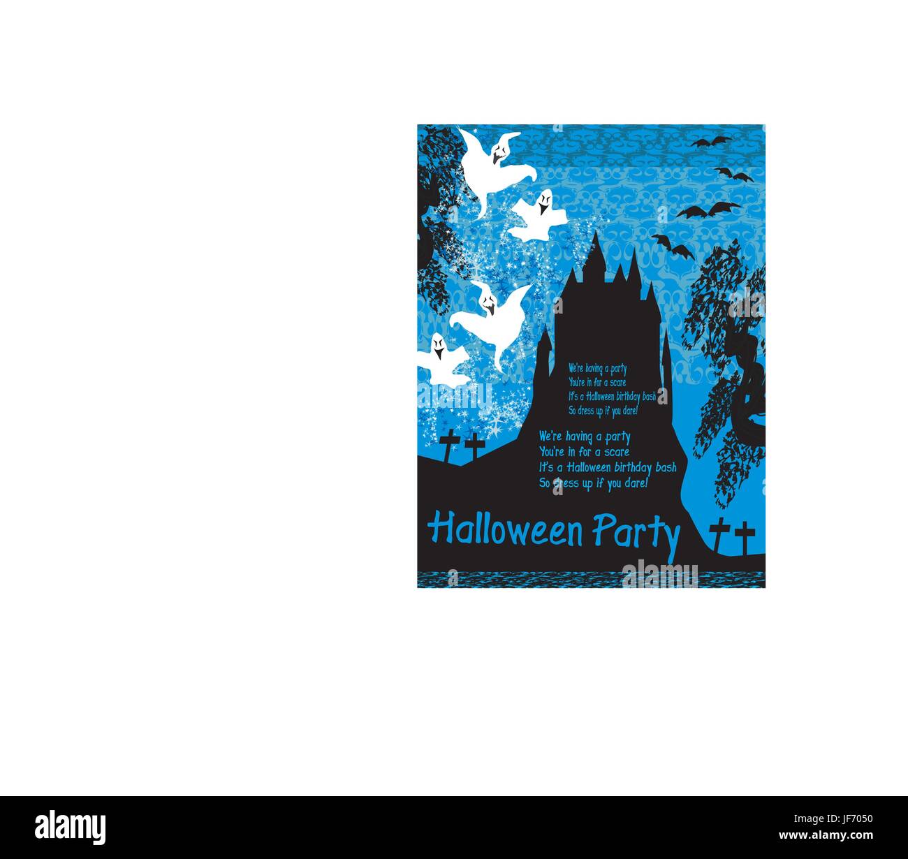 Illustration haunted ghost house Stock Vector Images - Alamy