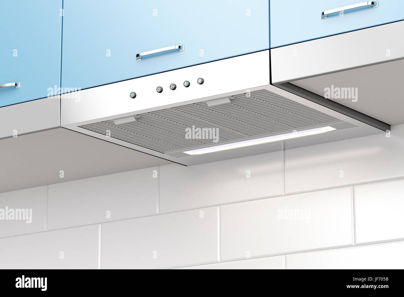 Modern cooker hood in the kitchen Stock Photo Alamy