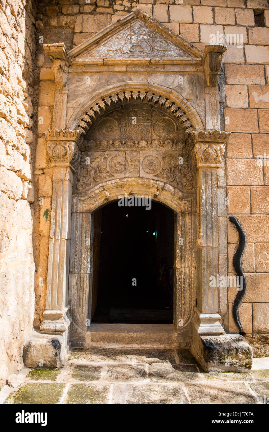 Lalish capital of the Kurdish sect of the Yazidis in Iraq Kurdistan Stock Photo