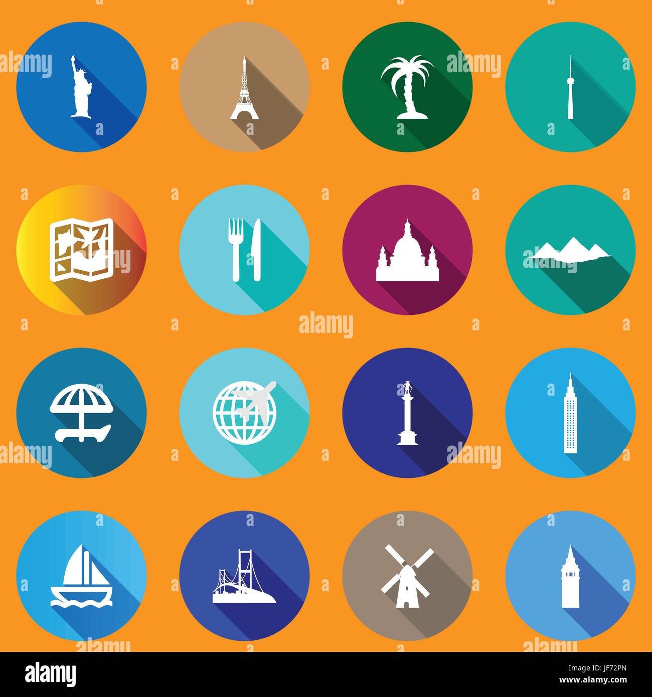 Flat icons for travel Stock Vector Image & Art - Alamy