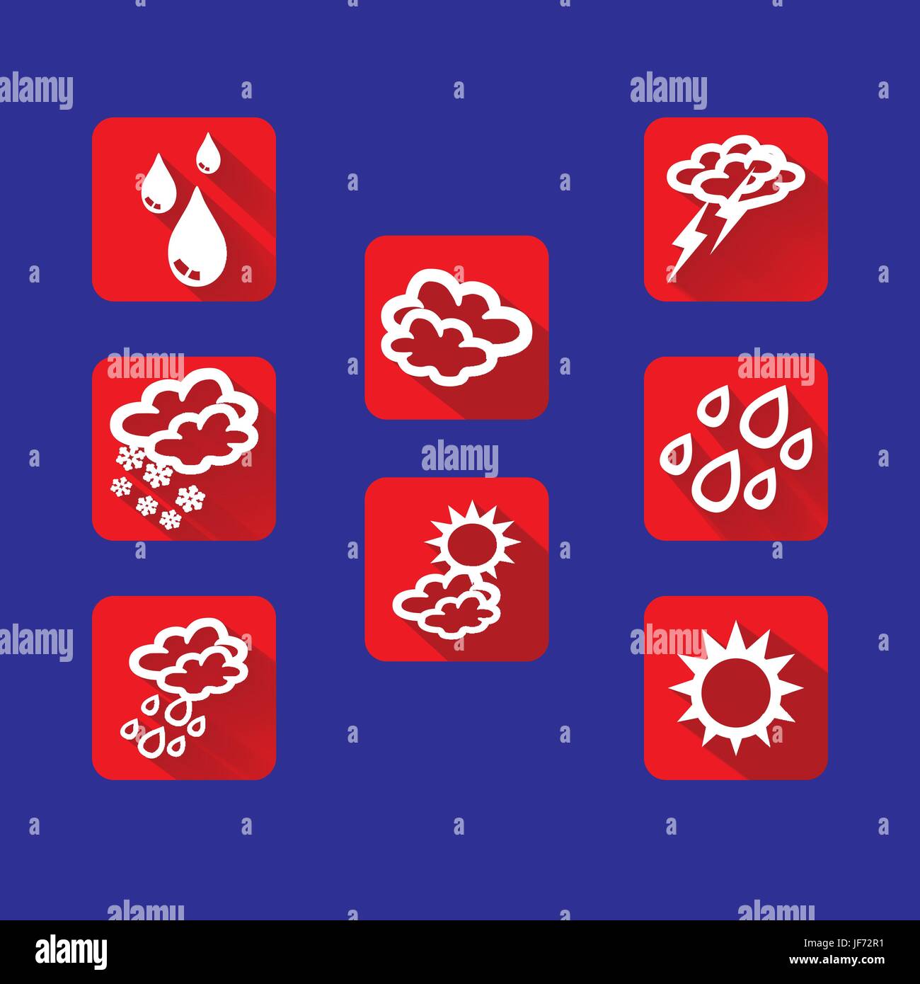 set of weather icons in a flat design Stock Vector Image & Art - Alamy