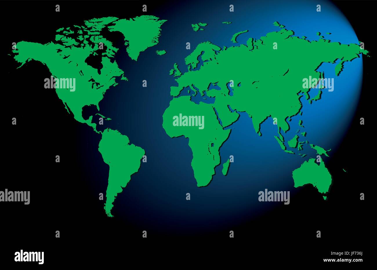 blue, green, gradient, dark, globe, earth, world, map, atlas