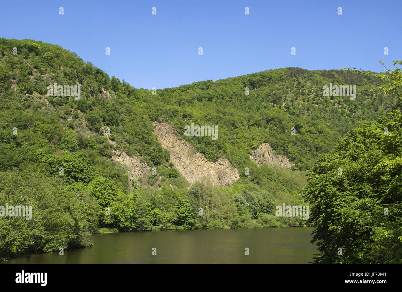 Nahe River nearby Dahn, Rhineland-Palatinate Stock Photo