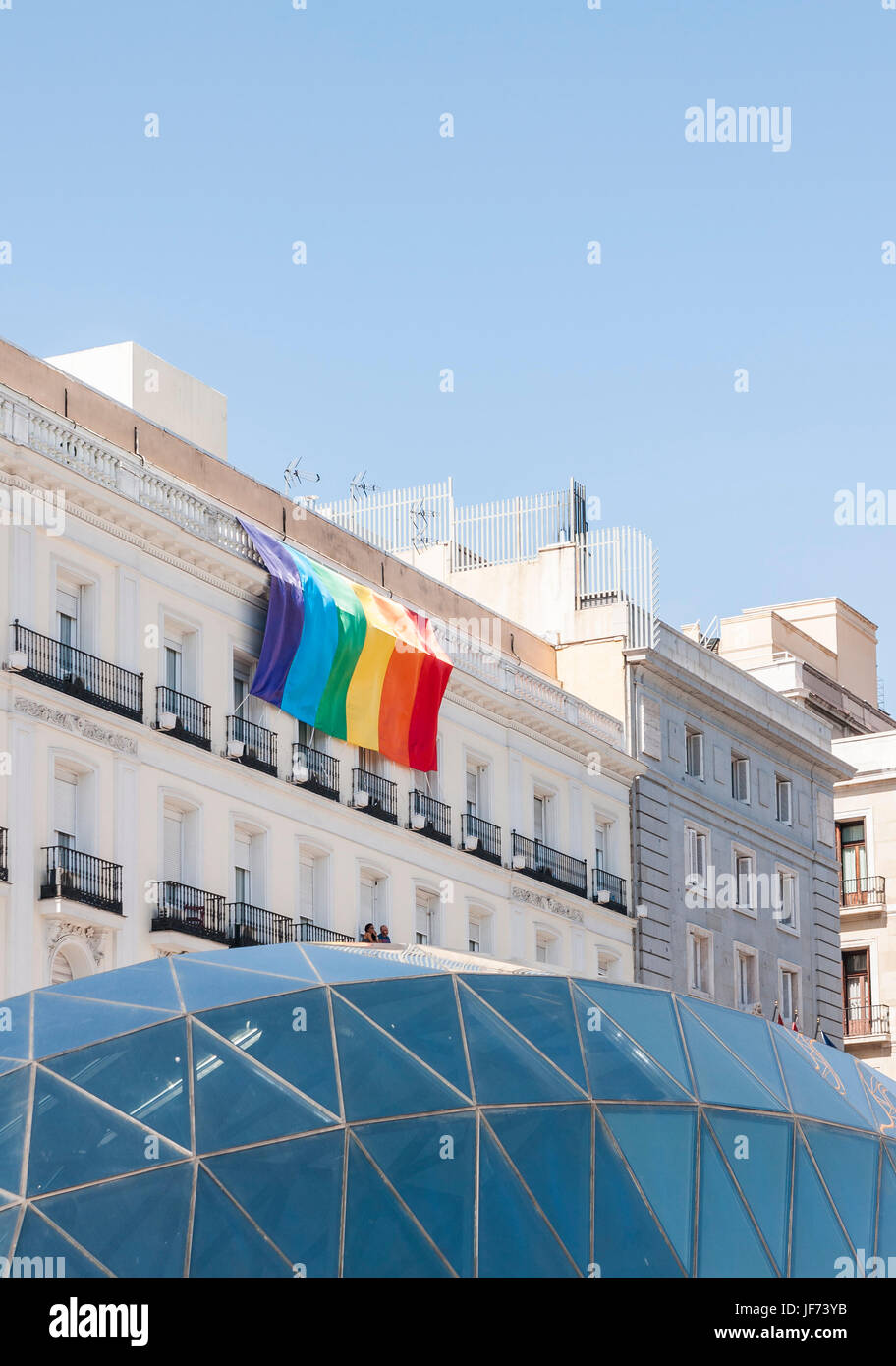 Puerta del Sol. World pride Madrid 2017. España Stock Photo