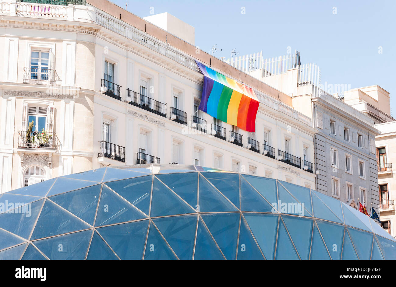 Puerta del Sol. World pride Madrid 2017. España Stock Photo