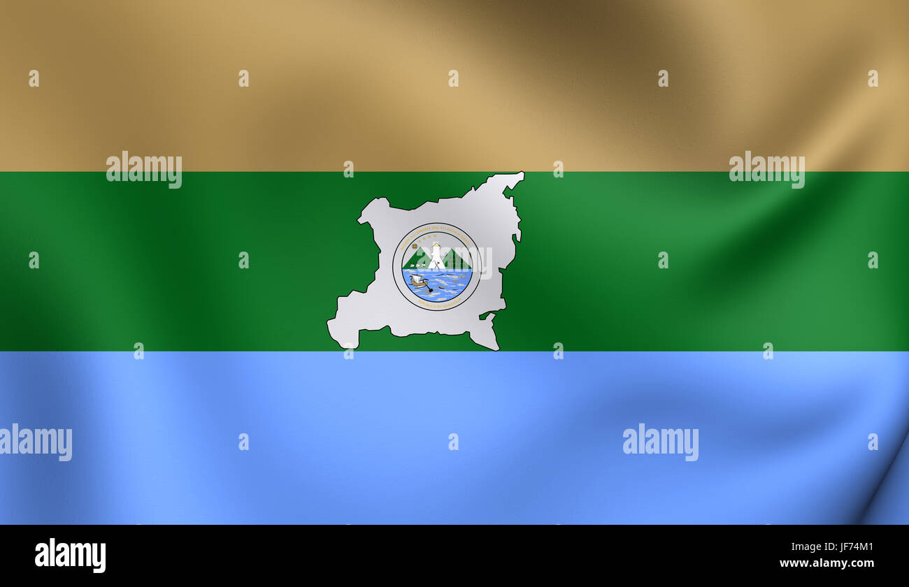 Region Autonoma del Atlantico Norte Flag Stock Photo