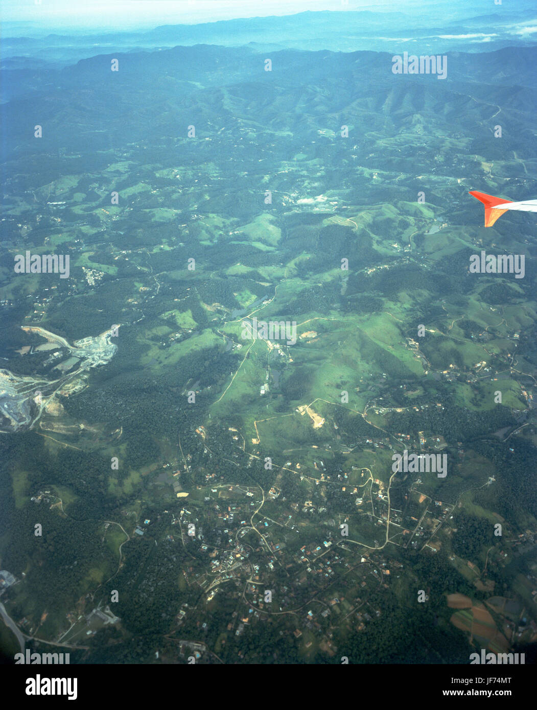 Aerial view of mountain village Stock Photo - Alamy