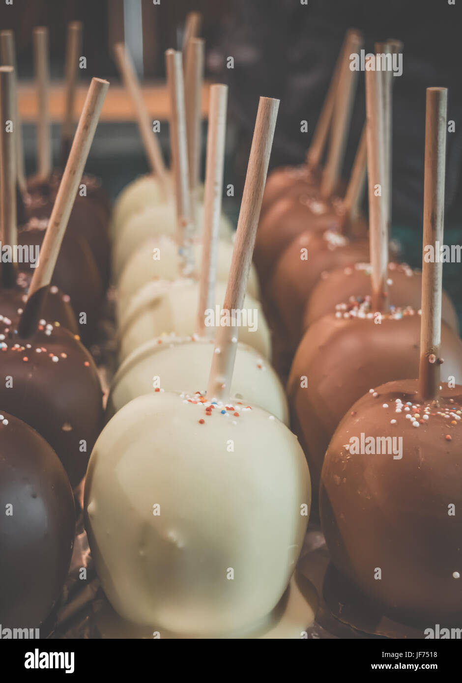 chocolate apple for christmas Stock Photo