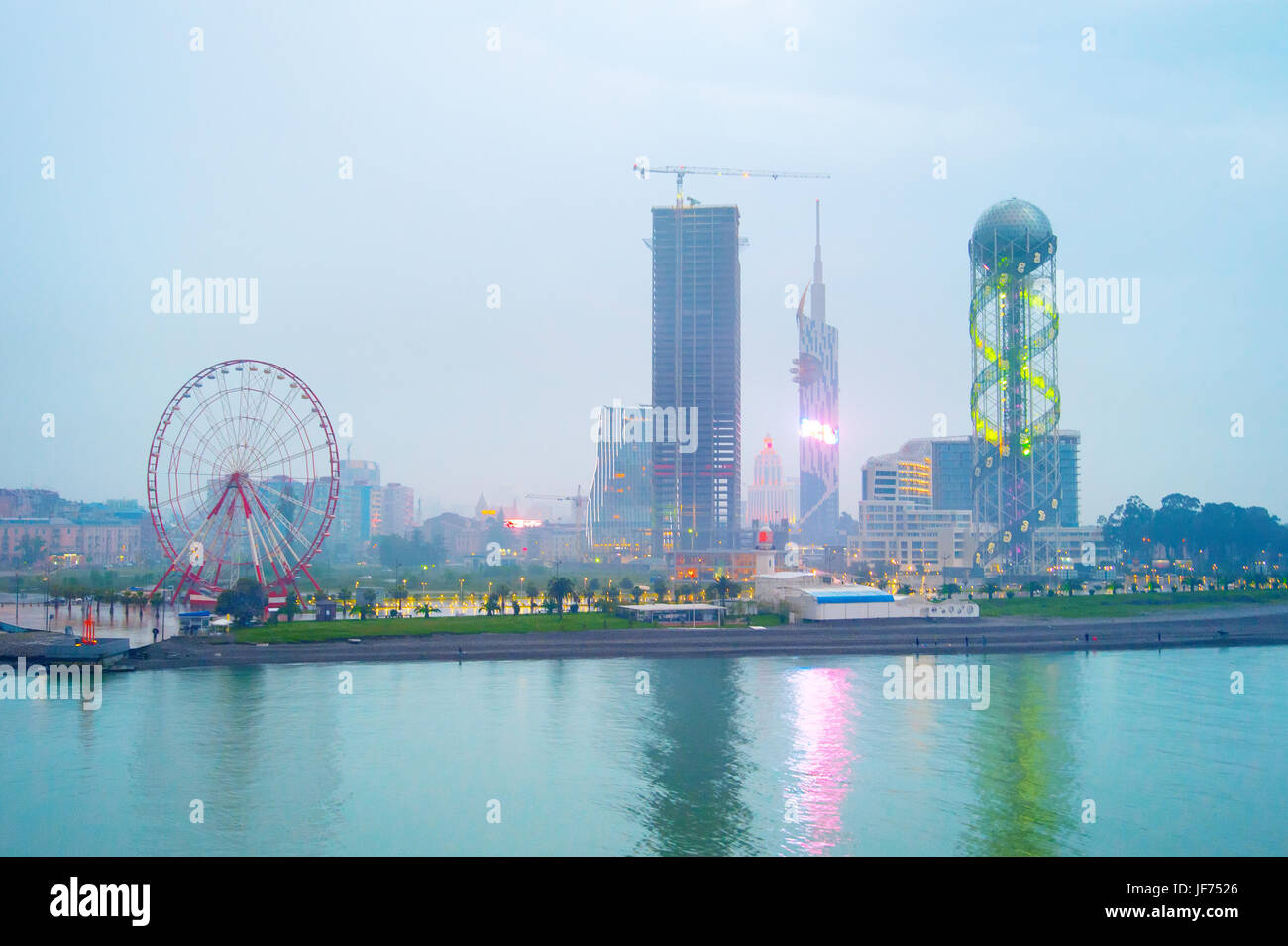 Batumi moody cityscape, Stock Photo Alamy