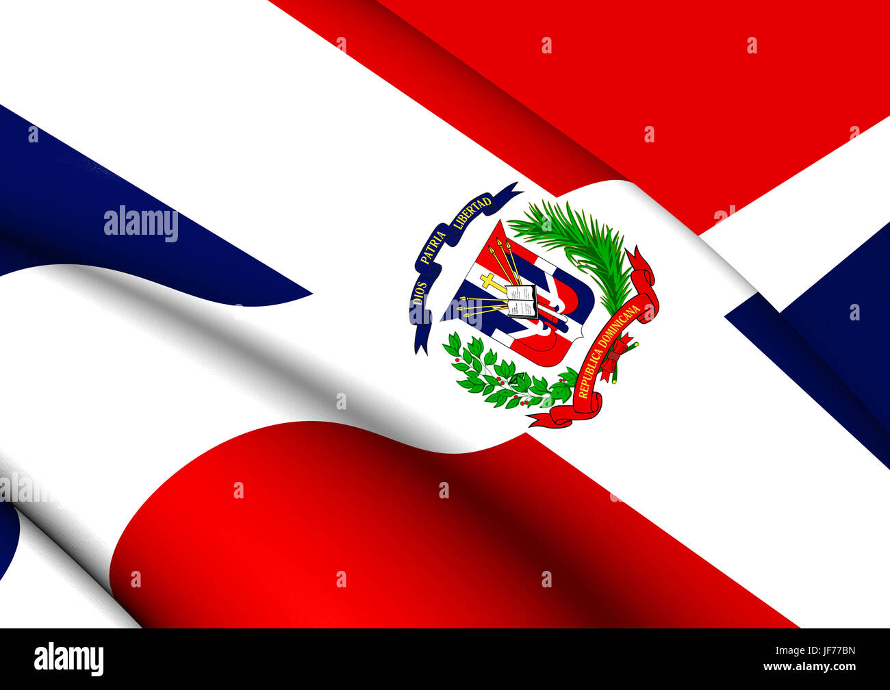 Flag of Dominican Republic Stock Photo