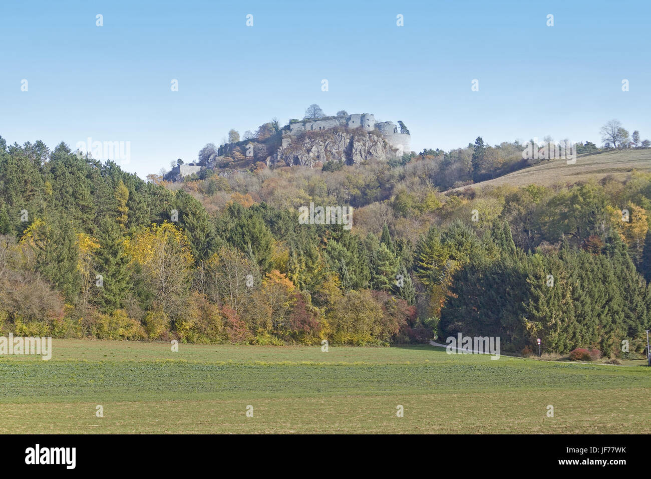 Medieval castle ruin, fortress Hohentwiel Stock Photo