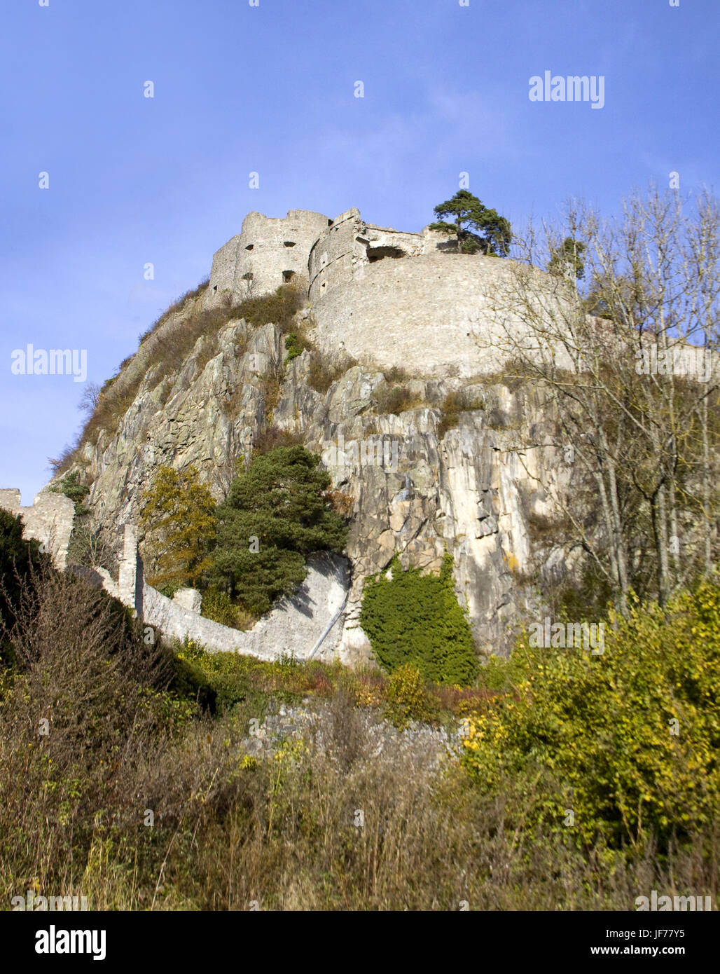 Medieval castle ruin, fortress Hohentwiel Stock Photo